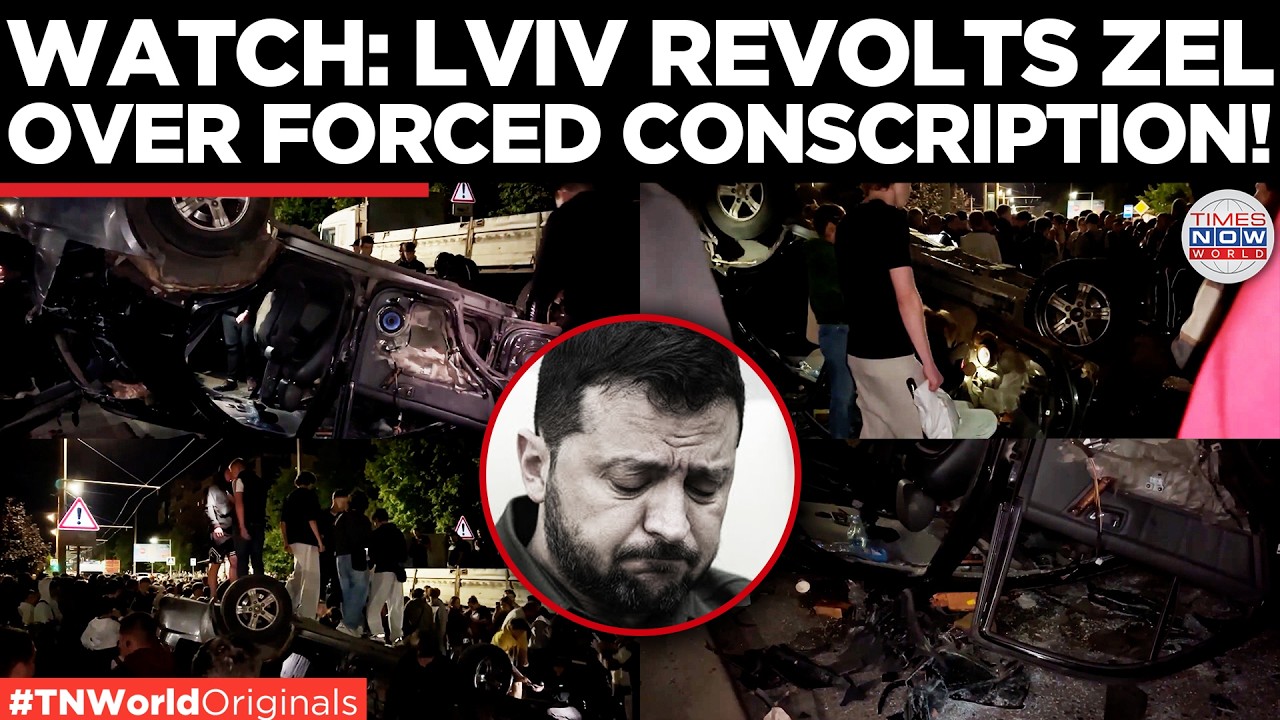 LVIV ERUPTS: Furious Crowd Overturns Military Vehicle After Local Man's Detention | Times Now World