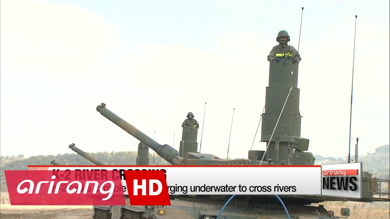ROK Army K-2 tanks revealed for the first time taking part in river crossing exercise