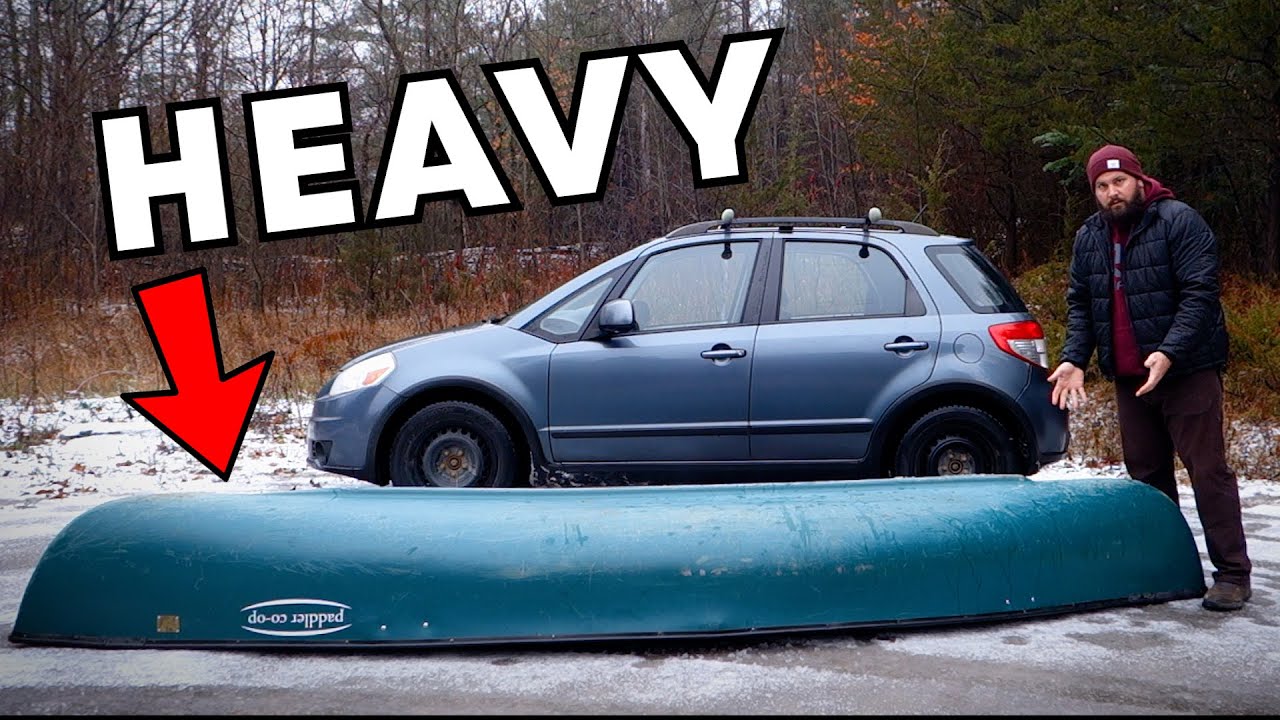How to put your HEAVY canoe on your car - solo!
