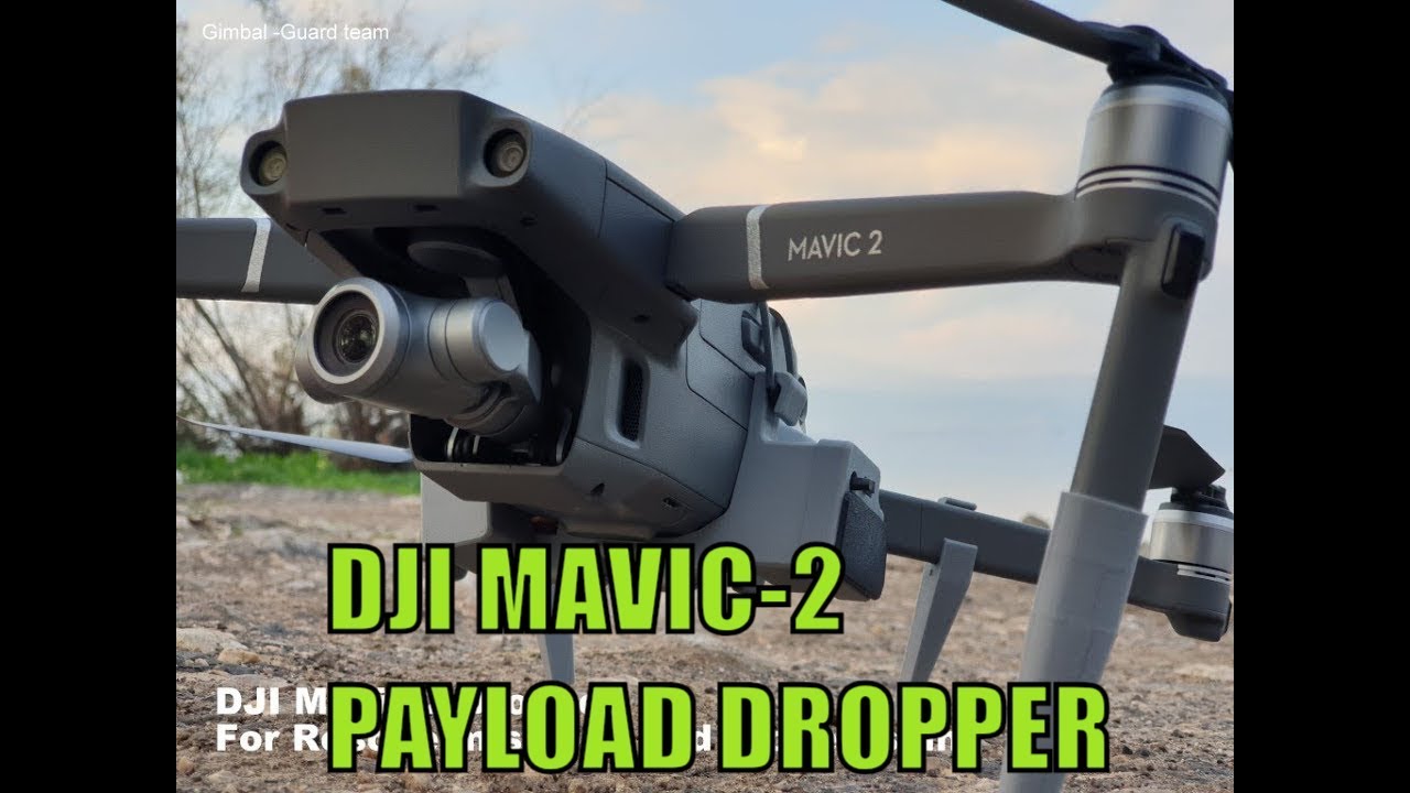 DJI Mavic 2 Auxiliary payload dropper for drone fishing or Rescue mission. by gimbal guard team