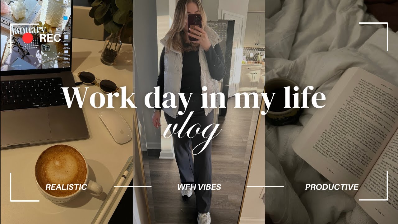 👩🏼‍💻9-5 work day in the life vlog: chatty GRWM, halara haul and realistic routine ✨