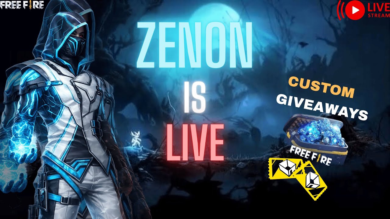 ZENON FF 🔴 LIVE | Diamond Giveaway 💎 | Fun Custom Room 😍 | Crazy Reactions 😱