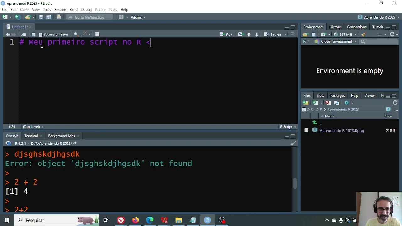 Aprendendo R - 5: criando o seu primeiro script