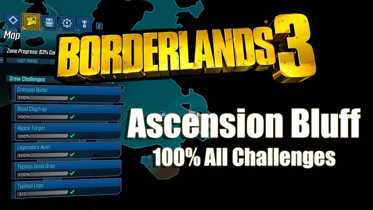 Borderlands 3 - Ascension Bluff - 100% All Crew Challenges