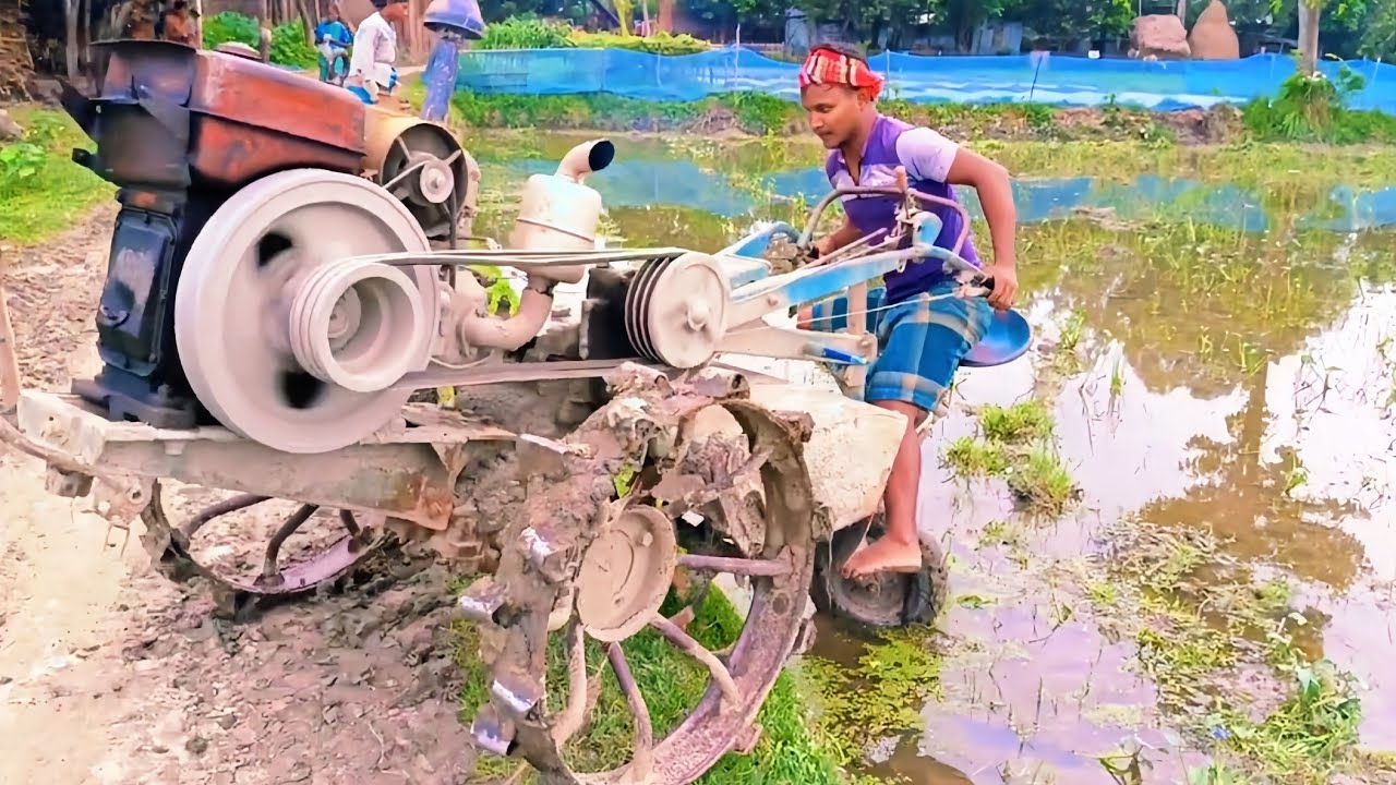 পাওয়ার টিলার দিয়ে জমি চাষ দিলাম বন্ধুরা, কৃষকের কৃষিকাজ। #vlog 
