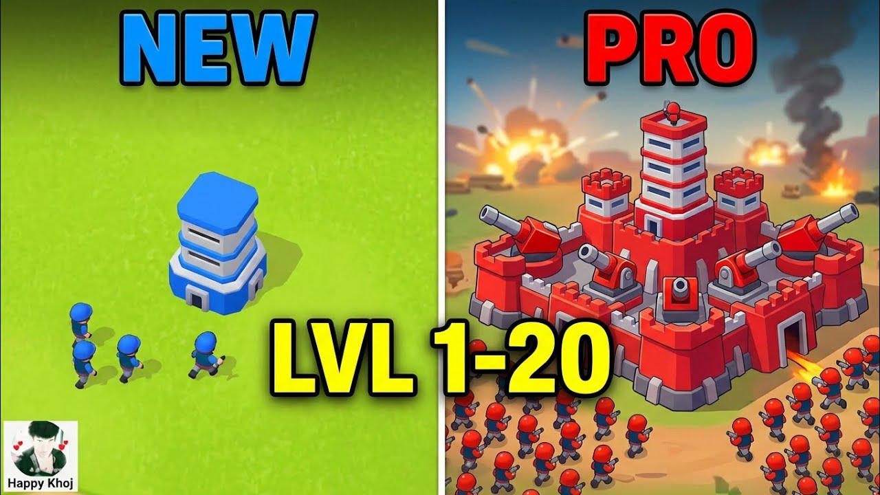 Tower War &mdash; Levels 1-20 Gameplay 👉20 Levels | New Player vs Pro Player ⚔️ Tactical Conquest 2026
