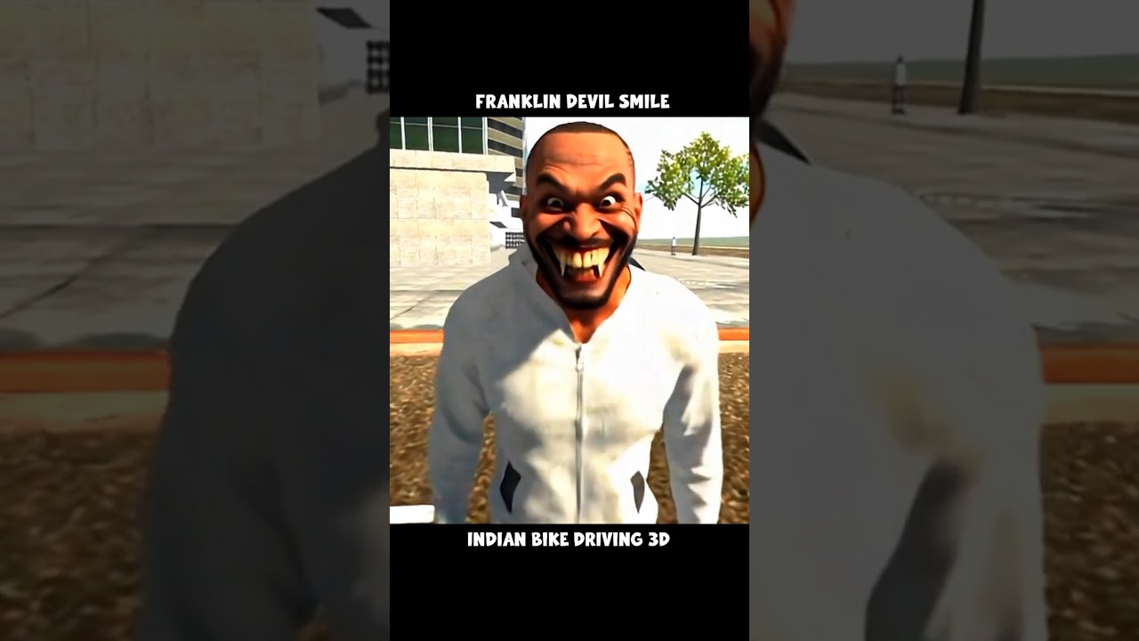 Franklin Devil Smile 😈 | Indian Bike Driving 3d 😍 | #shorts #gaming #ibd3d