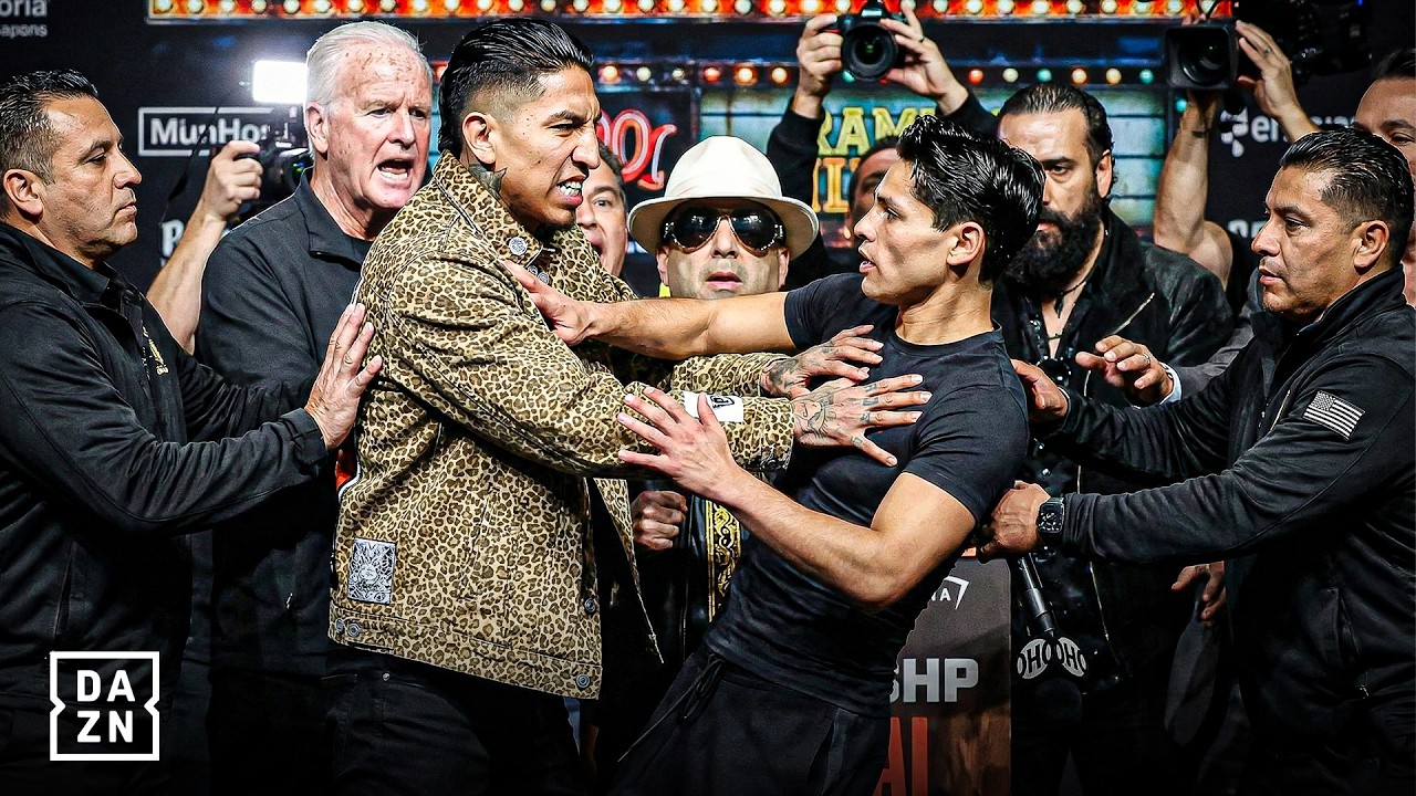 Mario Barrios SMACKS & PUSHES Ryan Garcia in Recent Heated Face-Off Press Conference!
