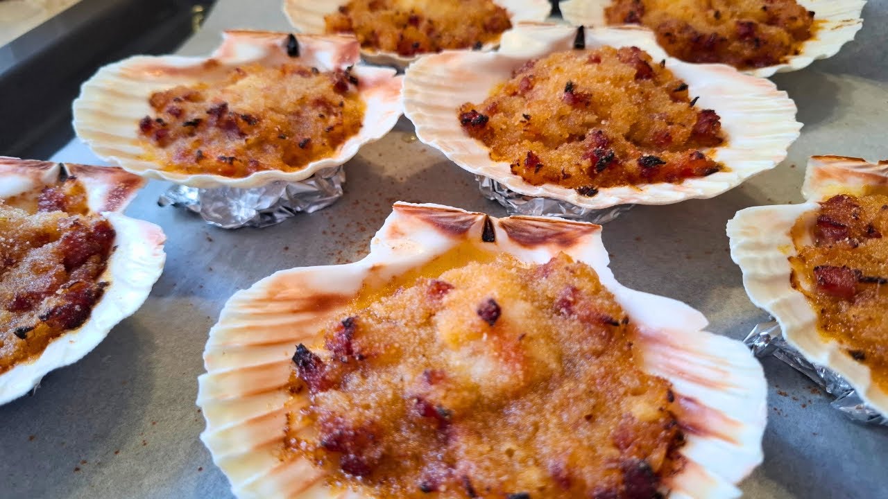 Vieiras al horno!! 🍾 Vieiras a la gallega... Deliciosas y muy fáciles de preparar...