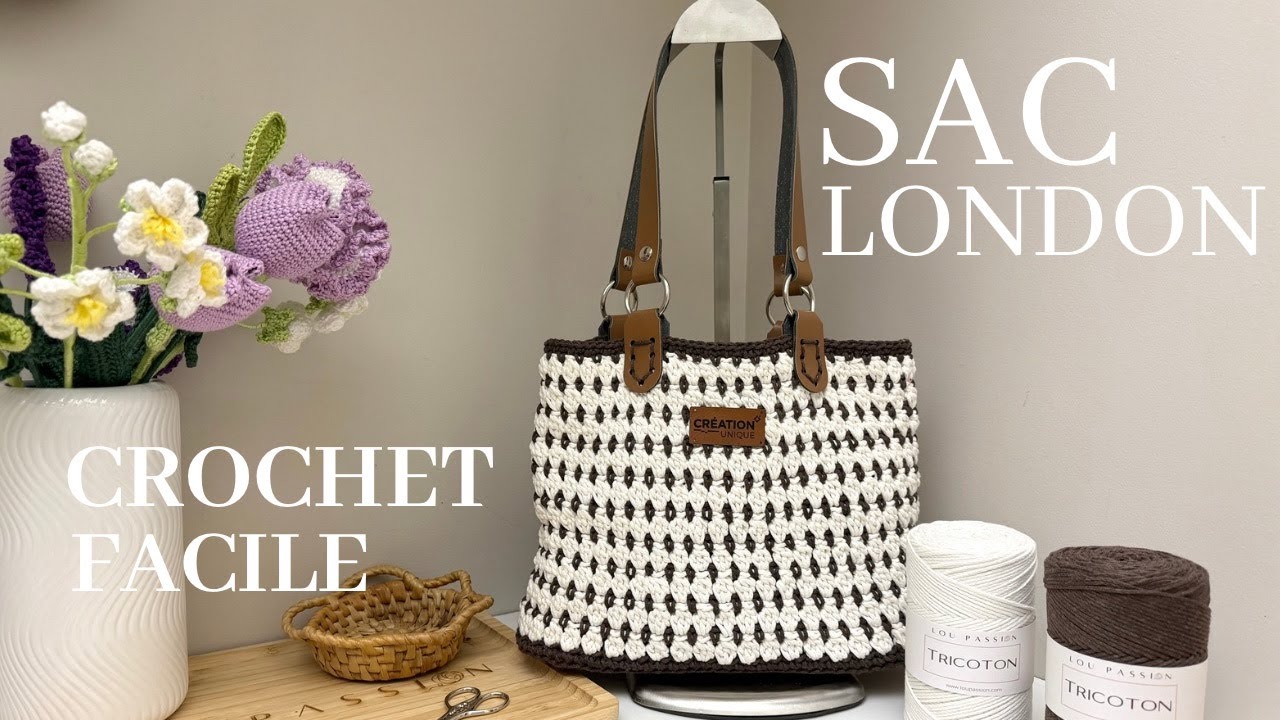 Sac au crochet facile | Tutoriel débutant pas à pas –Sac London #crochet   #saccrochet #loupassion