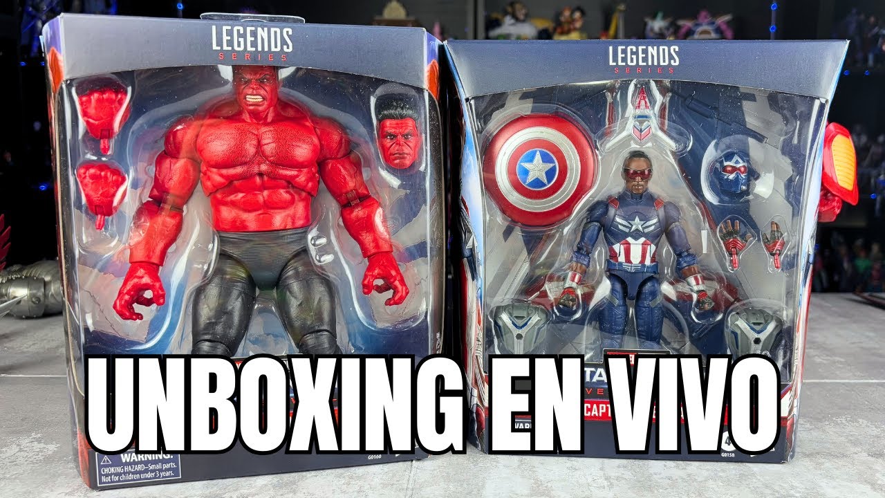 ABRIENDO FIGURAS DE RED HULK Y DEL NUEVO CAPITAN AMERICA MARVEL LEGENDS