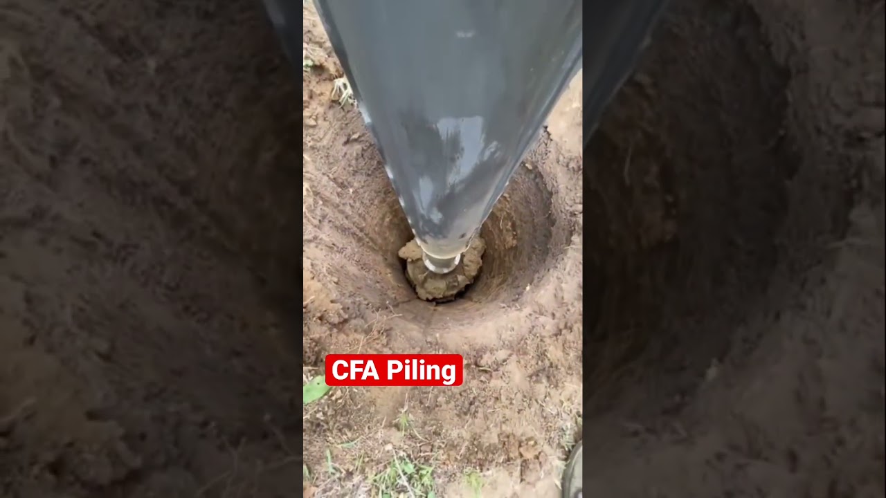 Continuous Flight Auger drilling for piled foundations. 