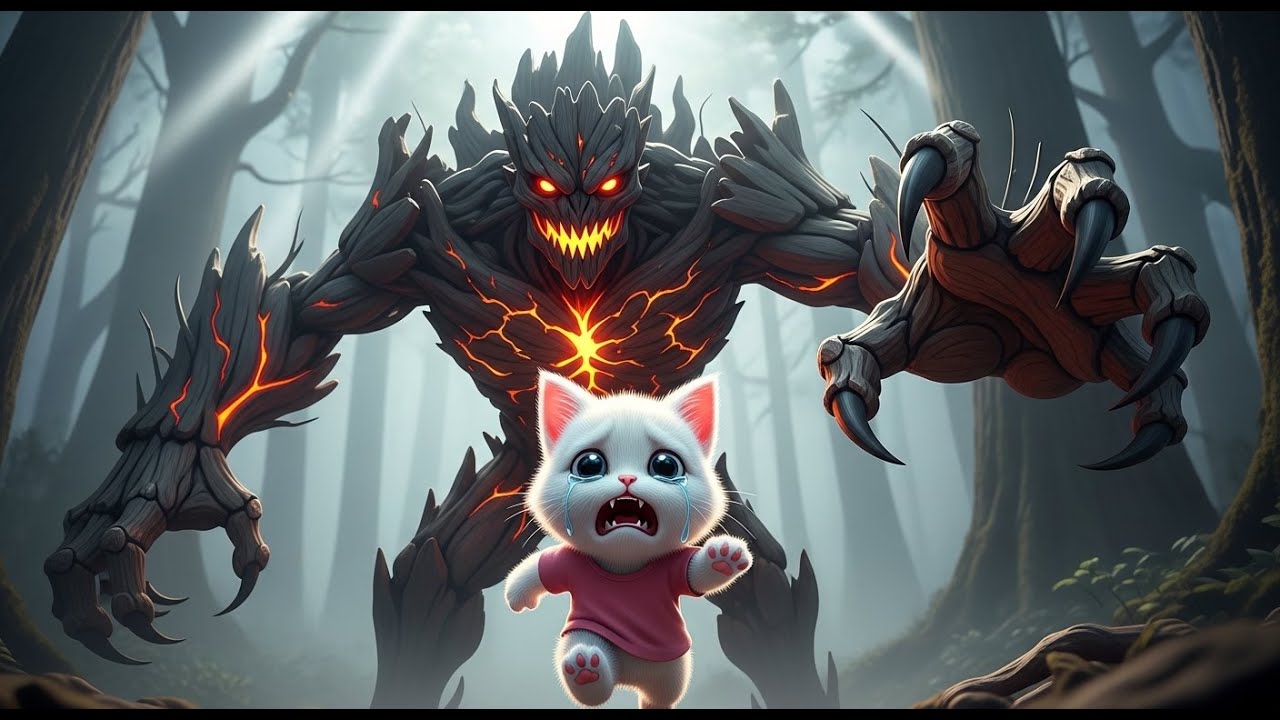 👹 THE FOREST MONSTER'S ATTACK! 😱 Brave Kitten's INSANE Survival Story! 🐾✨