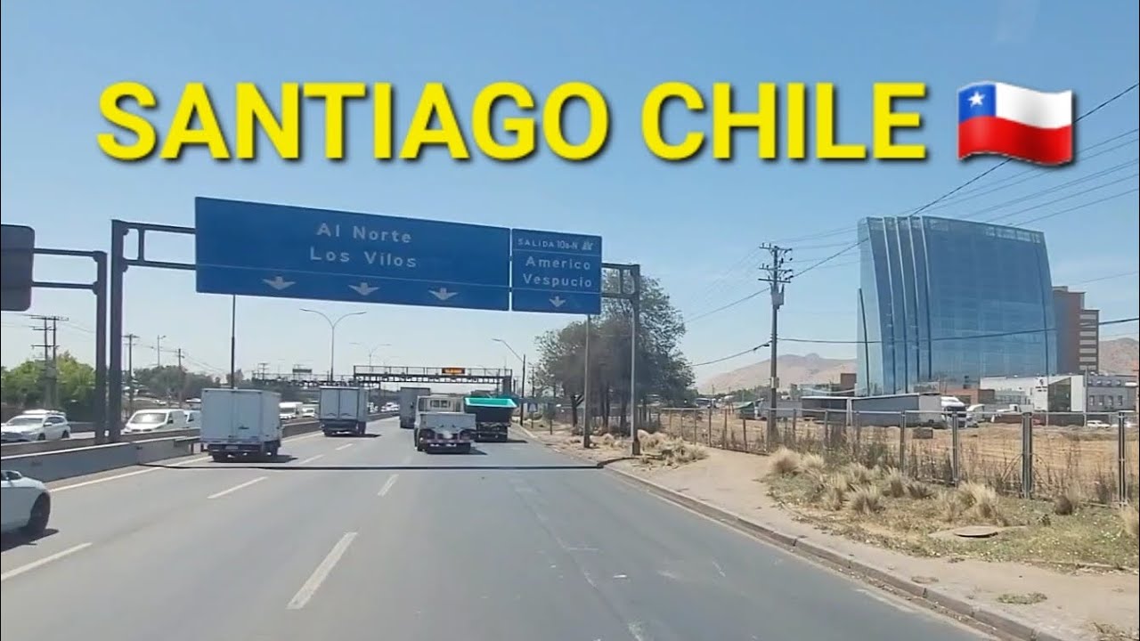 Passando em Santiago pelas rutas 5 e 70 e entrando na ruta 57.