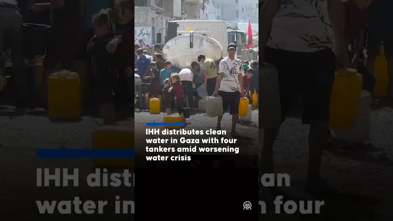 IHH distributes clean water in Gaza with four tankers amid worsening water crisis