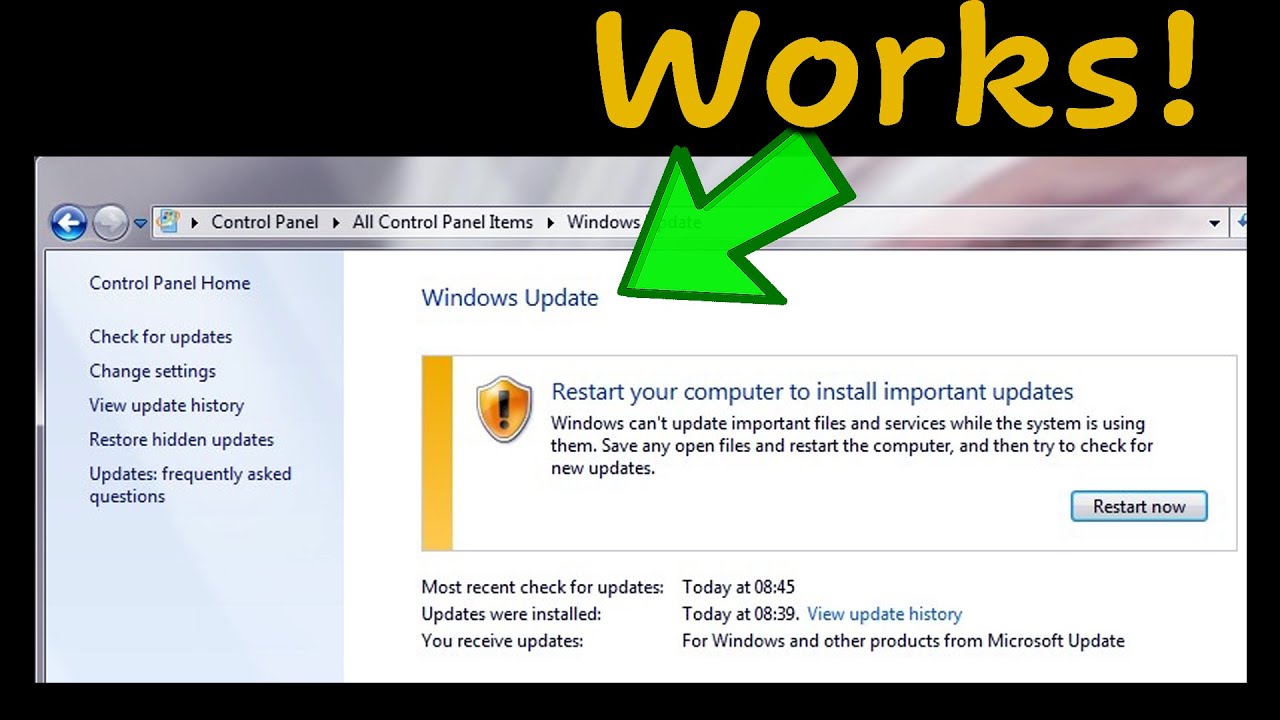 How to fix Windows Update for Windows Vista