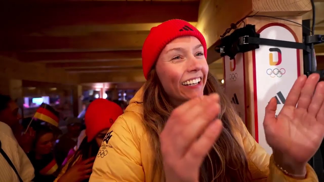 #olympia #gold gewinnen, feiern mit Pizza und Aperol im deutschen Haus, Laura Nolte und Deborah Levi