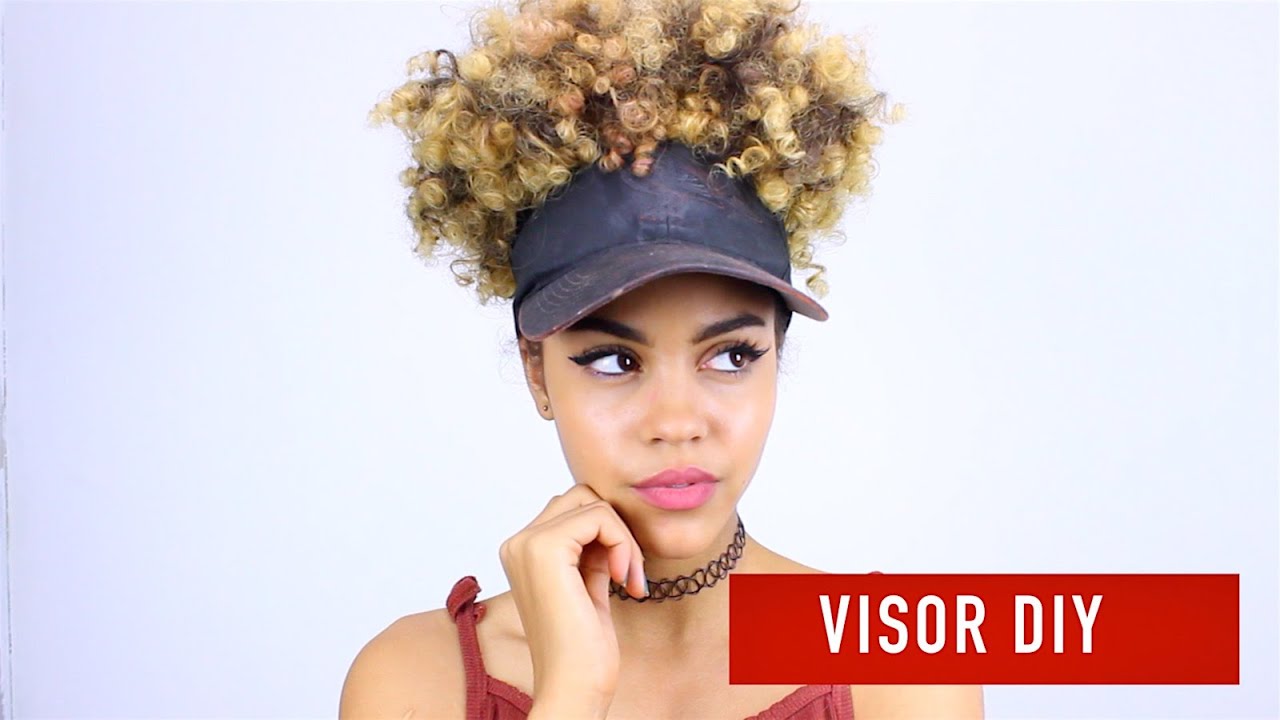 DIY VISOR + 3 VISOR CURLY HAIRSTYLES