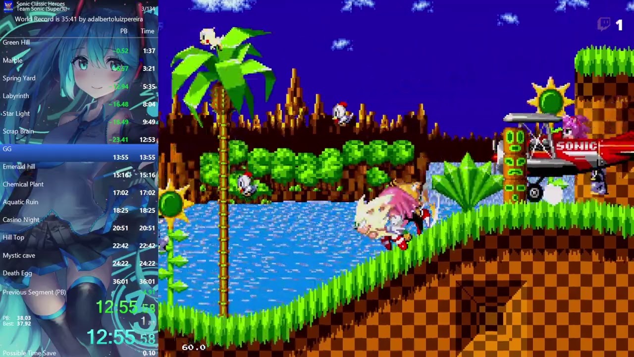 [SPEEDRUN] Sonic Classic Heroes | Team Super% | by Zekann in 35:19.93