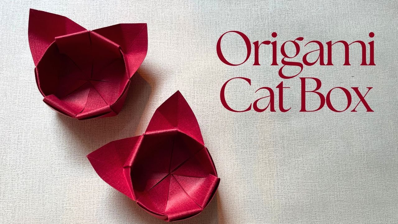 Easy Origami Black CAT BOX Step by Step Tutorial | Paper CAT BOX in Black | InnoVatioNizer #cat