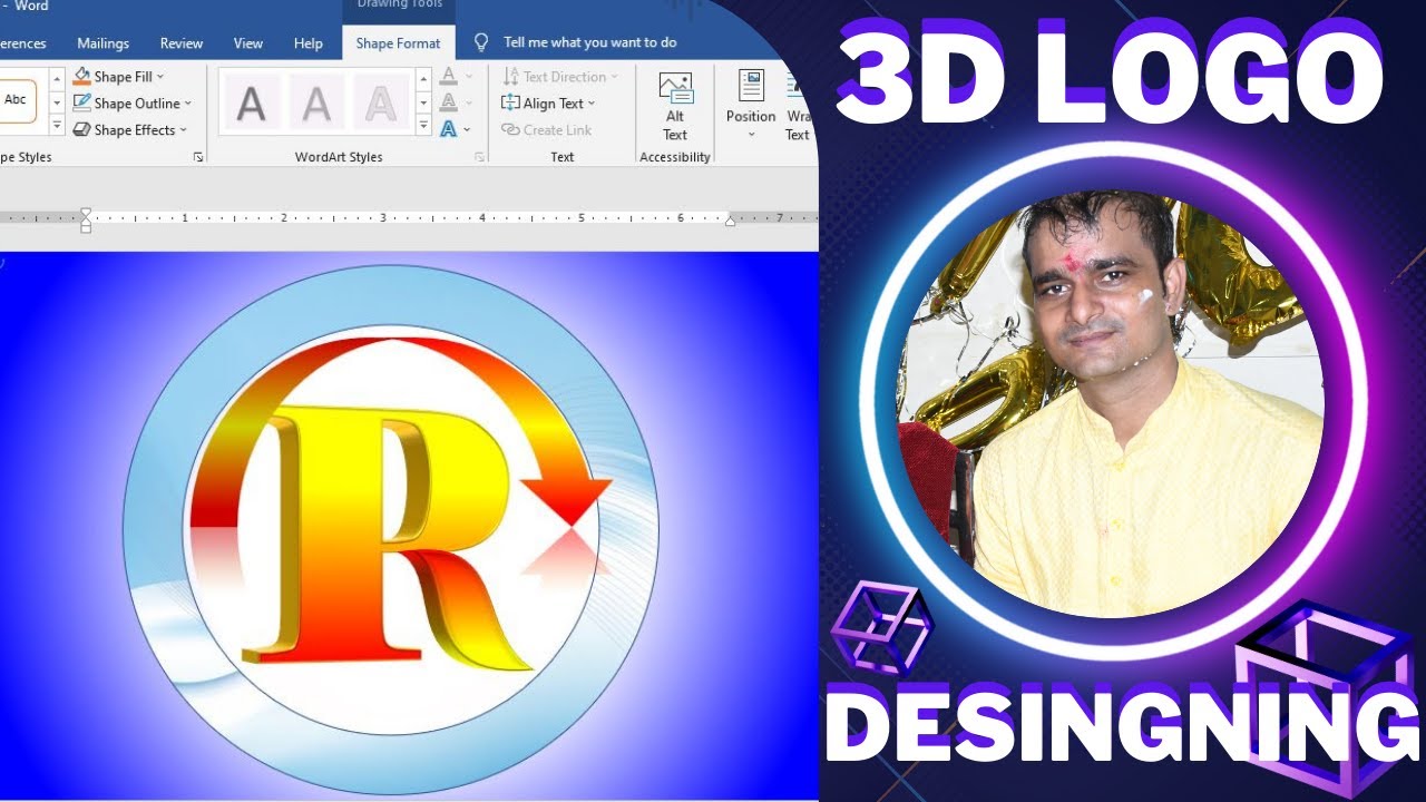 3D logo designing in MS word || 3D logo #subscribe #viral #youtube #tutorial #ushamicrosofttutori