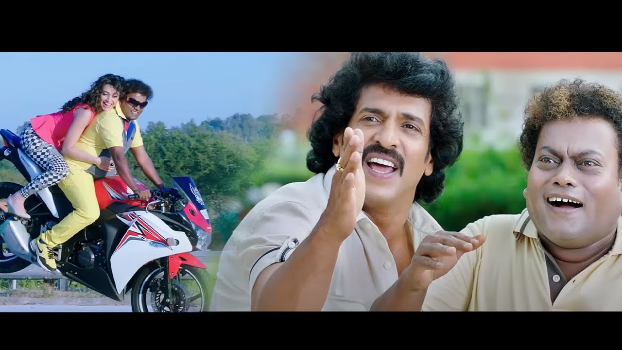 Upendra Gives Tips to Sadhu Kokila - Bike Race Comedy Scene - Super Ranga Kannada Movie Part 2
