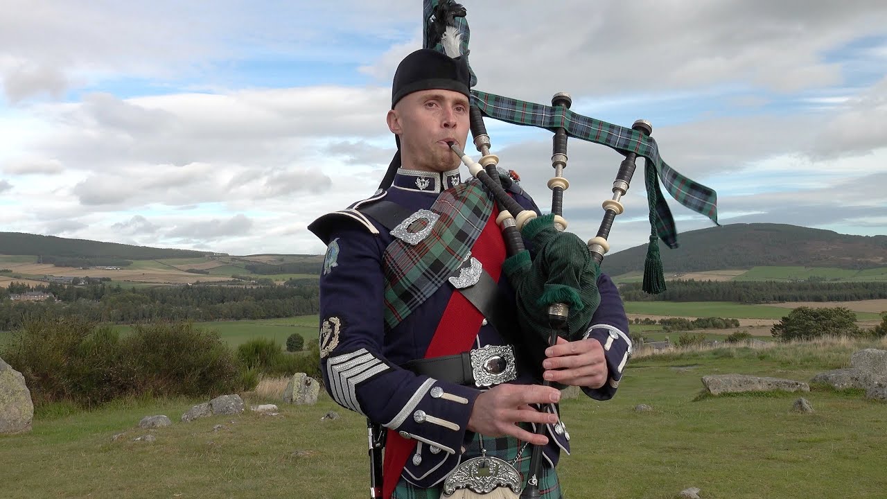 The Kilworth Hills played by Piper James Cooper at Tomnaverie Stone Circle above Tarland in Scotland