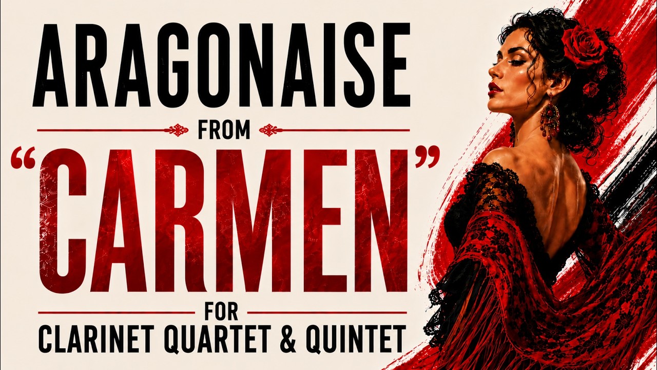 Bizet | Aragonaise from Carmen | for clarinet quartet & quintet