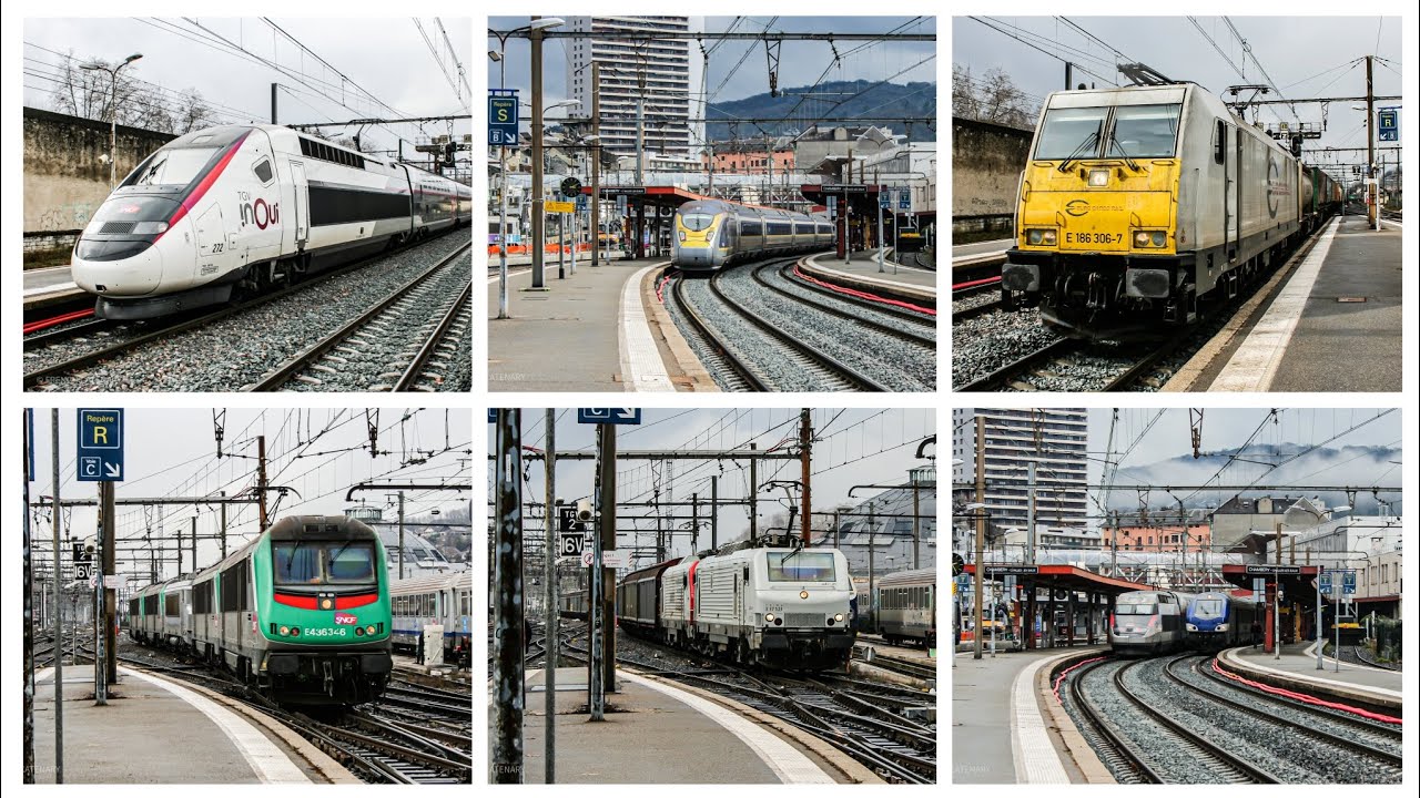 Spotting a la gare de Chambéry // Eurostar, TGV, FRET, TER
