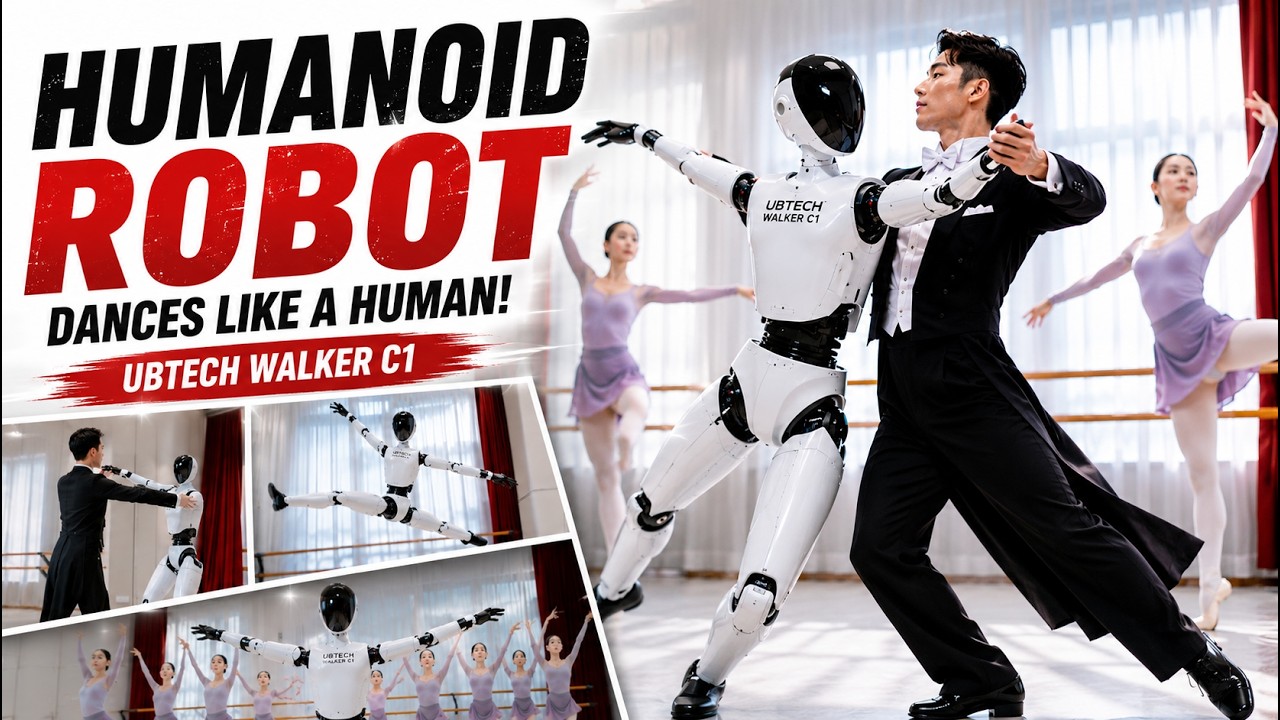 Гуманоидный робот UBTECH Walker C1 танцует как человек.
