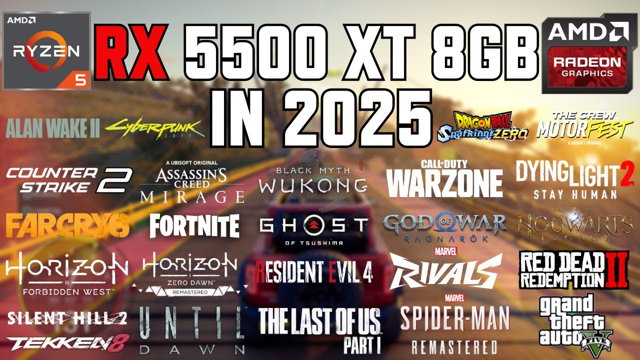 RX 5500 XT 8GB - Test in 50 Games in 2025