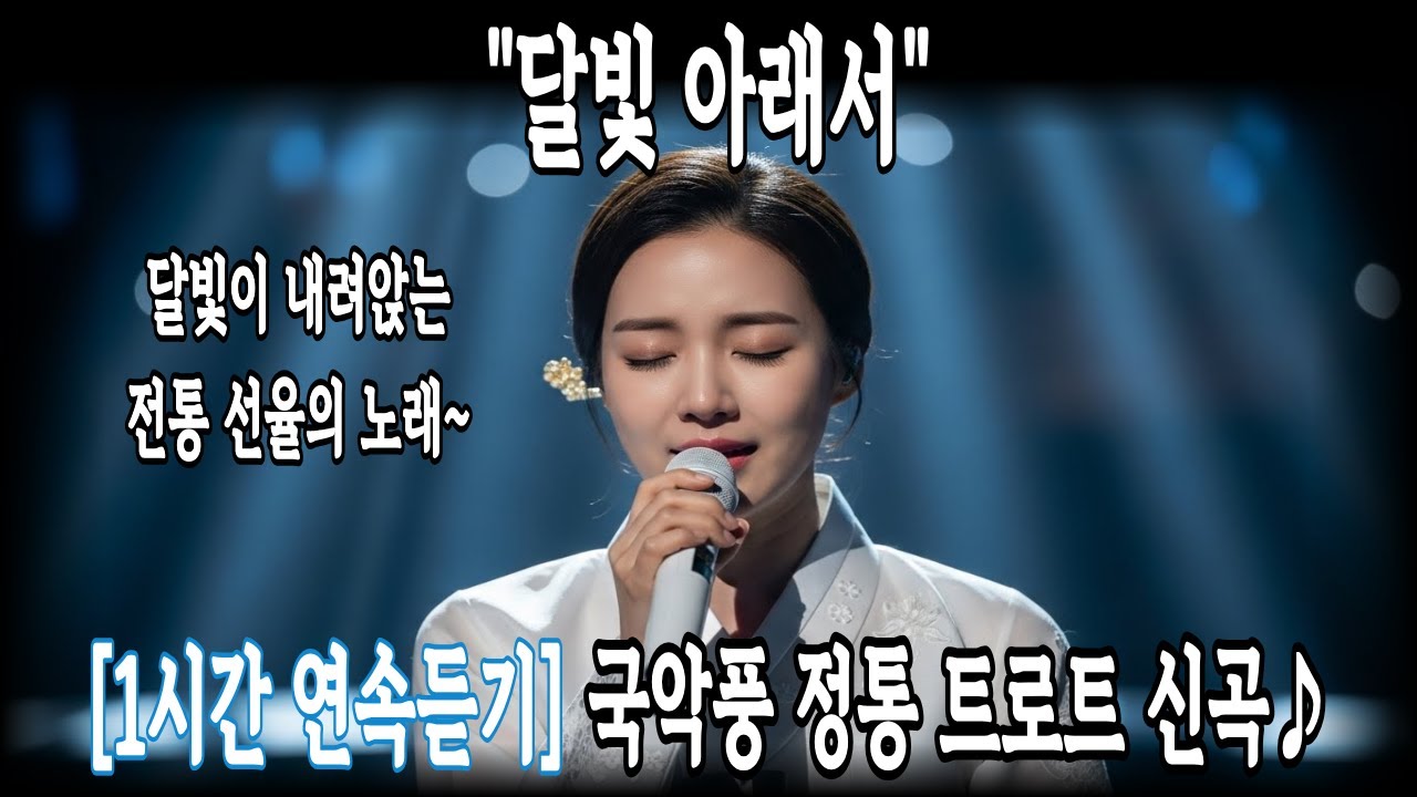 (1시간 연속듣기)🎧달빛 아래서 | 국악풍 트로트 신곡 | 달빛이 내려앉는 전통 선율의 시작