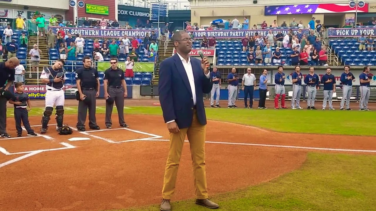 Bass-Baritone Lloyd Reshard sings the National Anthem
