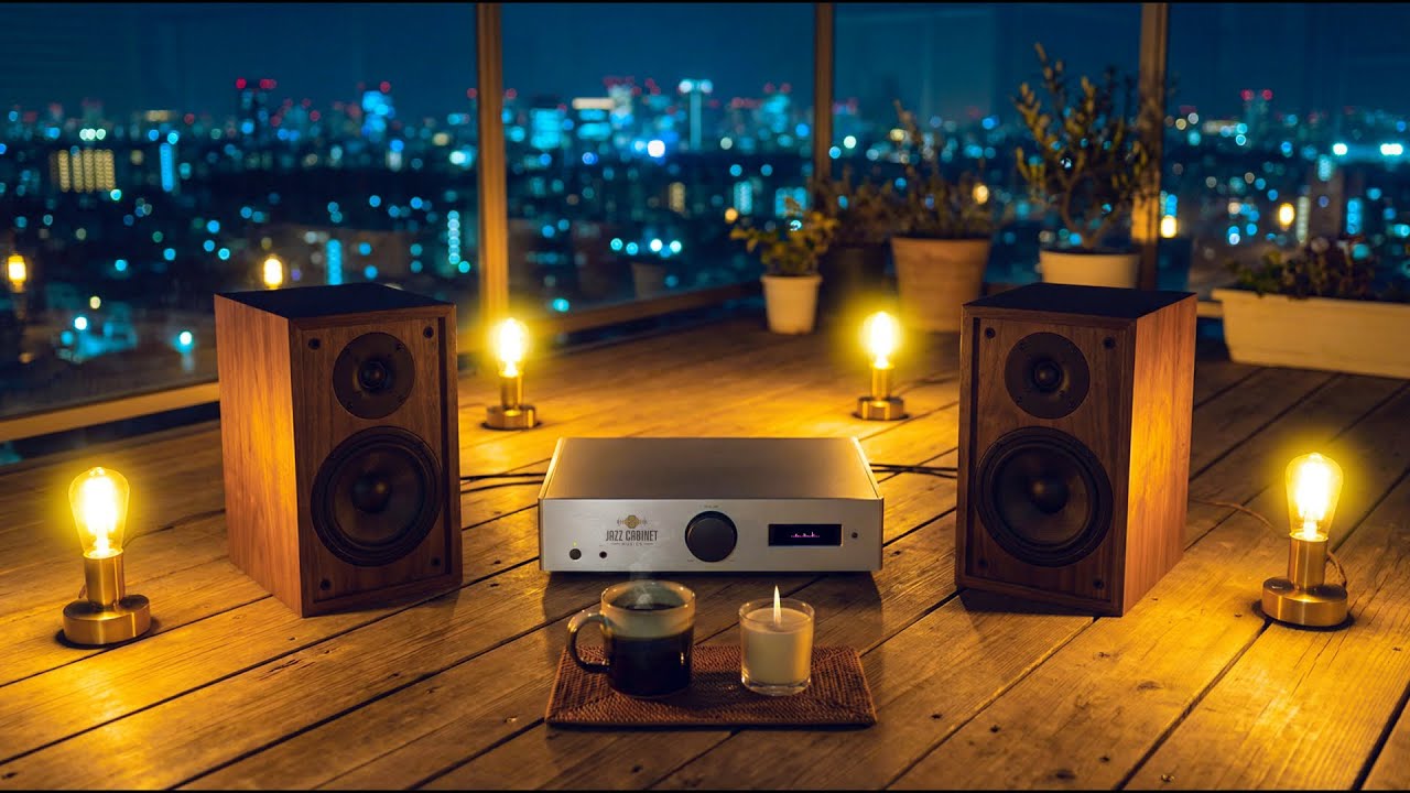 Cozy Rooftop Smooth Jazz ☕ Relaxing Instrumental Jazz for Focus | Jazz Cabinet