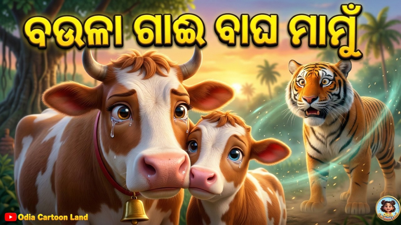 Baula Gai Bagha Mamu Song | Odia Cartoon Video | New Story Gapa Gita | ବଉଳା ଗାଈ ବାଘ ମାମୁଁ