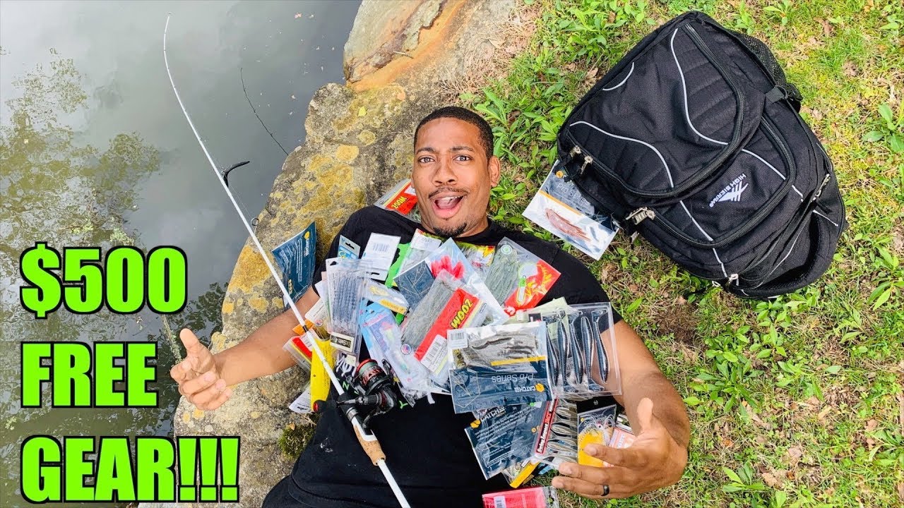NEW Fisherman gets $500 FREE Fishing Gear!!! (Can he Catch his First Bass?!)