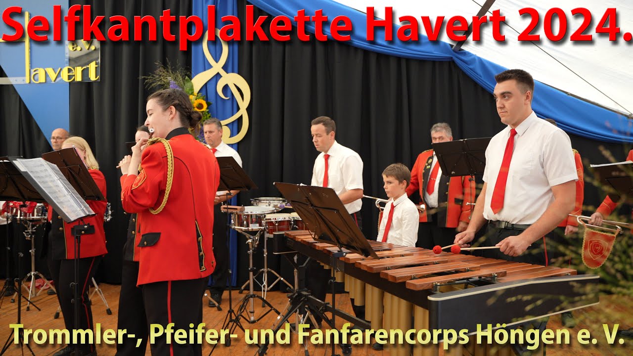 Trommler- Pfeifer- und Fanfarencorps H&ouml;ngen e.V. Selfkantplakette 2024 Havert Wettbewerb B&uuml;hnenspiel