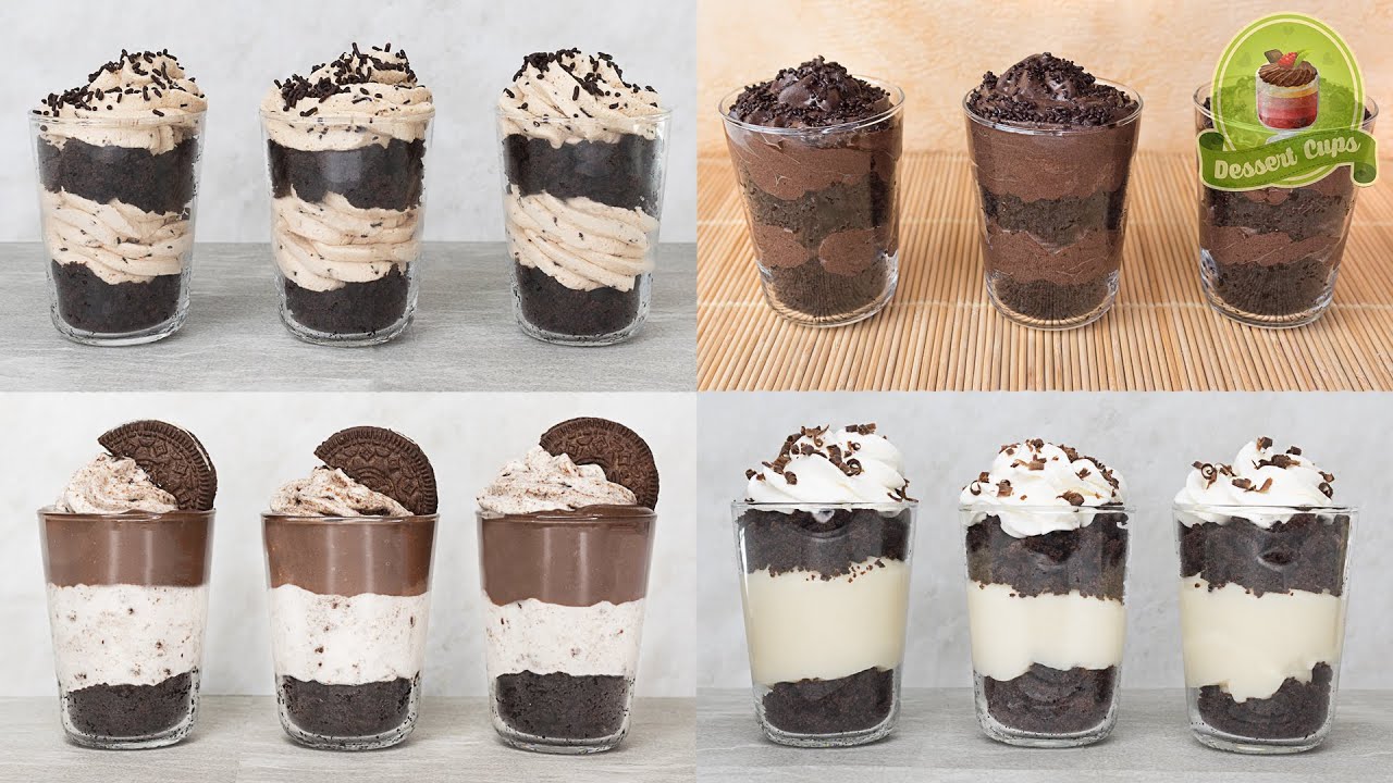 4 Brownie Dessert Cups - Super Simple Dessert Cup Ideas