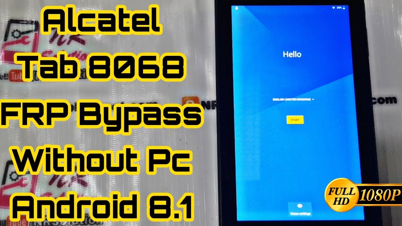 Alcatel Tab 8068 FRP Bypass Without Pc Android 8.1 New Method 2020