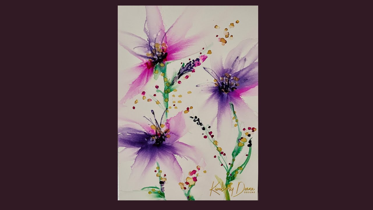 Alcohol Ink Blooms on Hard-Core Panel