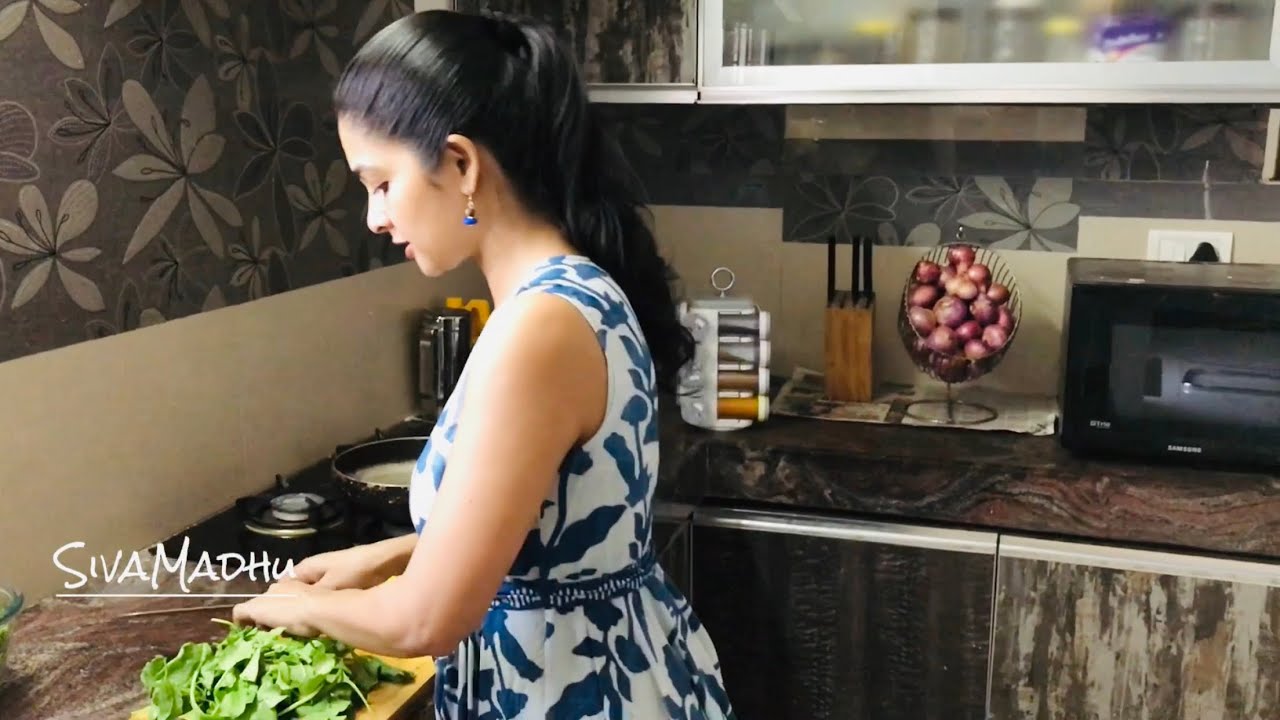 Spinach recipe || పాలకూర కూర || Garlic Saut&eacute;ed spinach || palakura curry by Madhumitha Sivabalaji