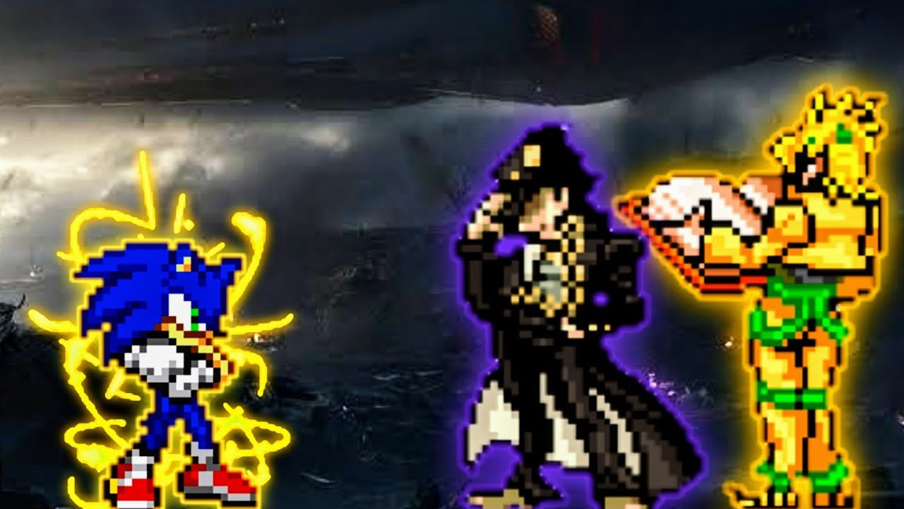 Sonic Chaos OP (all form) VS Jotaro K1 V2 & Dio K1 V2 in Jump Force Mugen