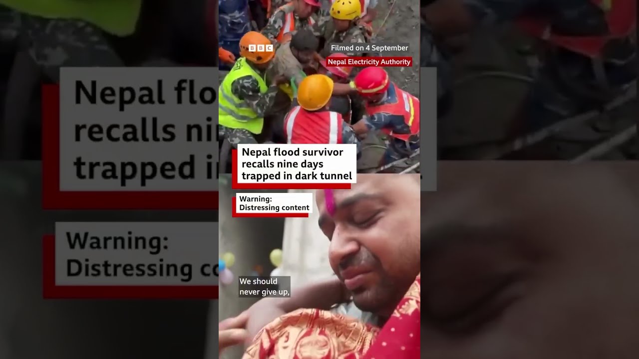 Nepal flood survivor recalls nine days trapped in dark tunnel | BBC News India