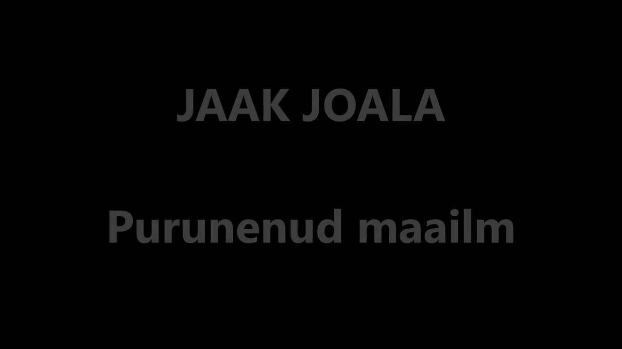 JAAK JOALA Purunenud maailm