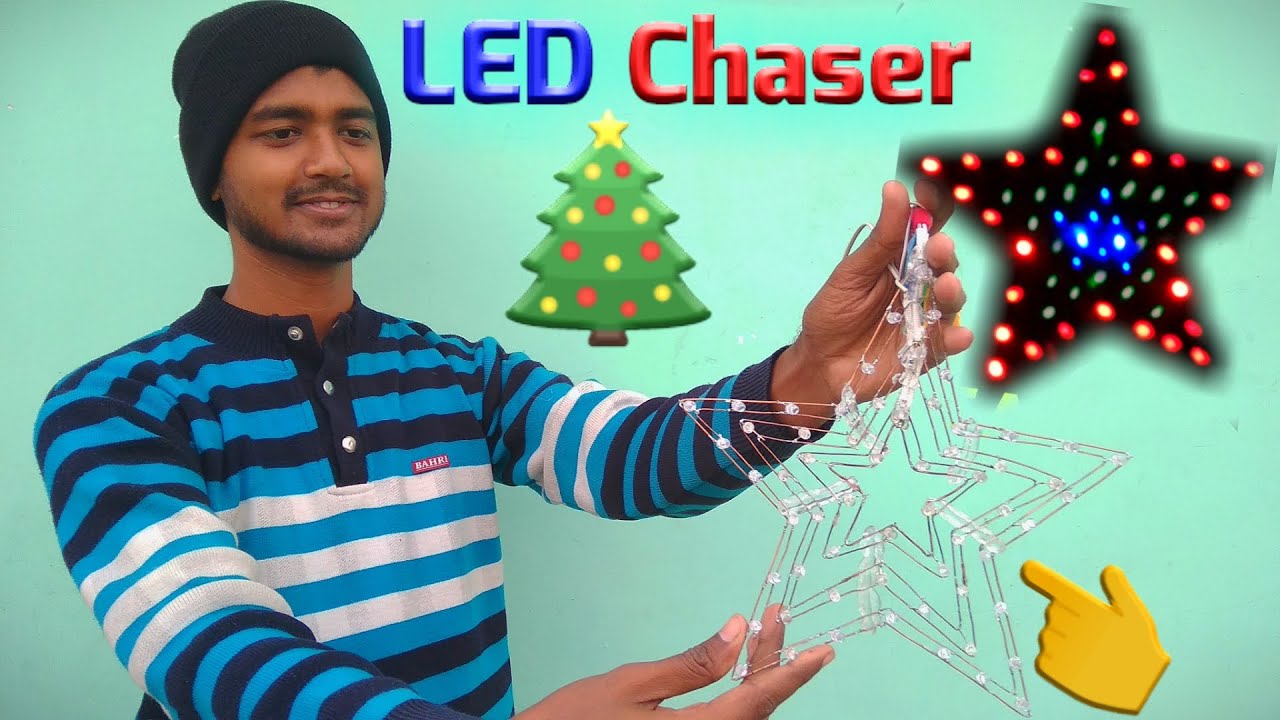 LED STAR Chaser light | Christmas led star blinking light | Flip Flops led stars
