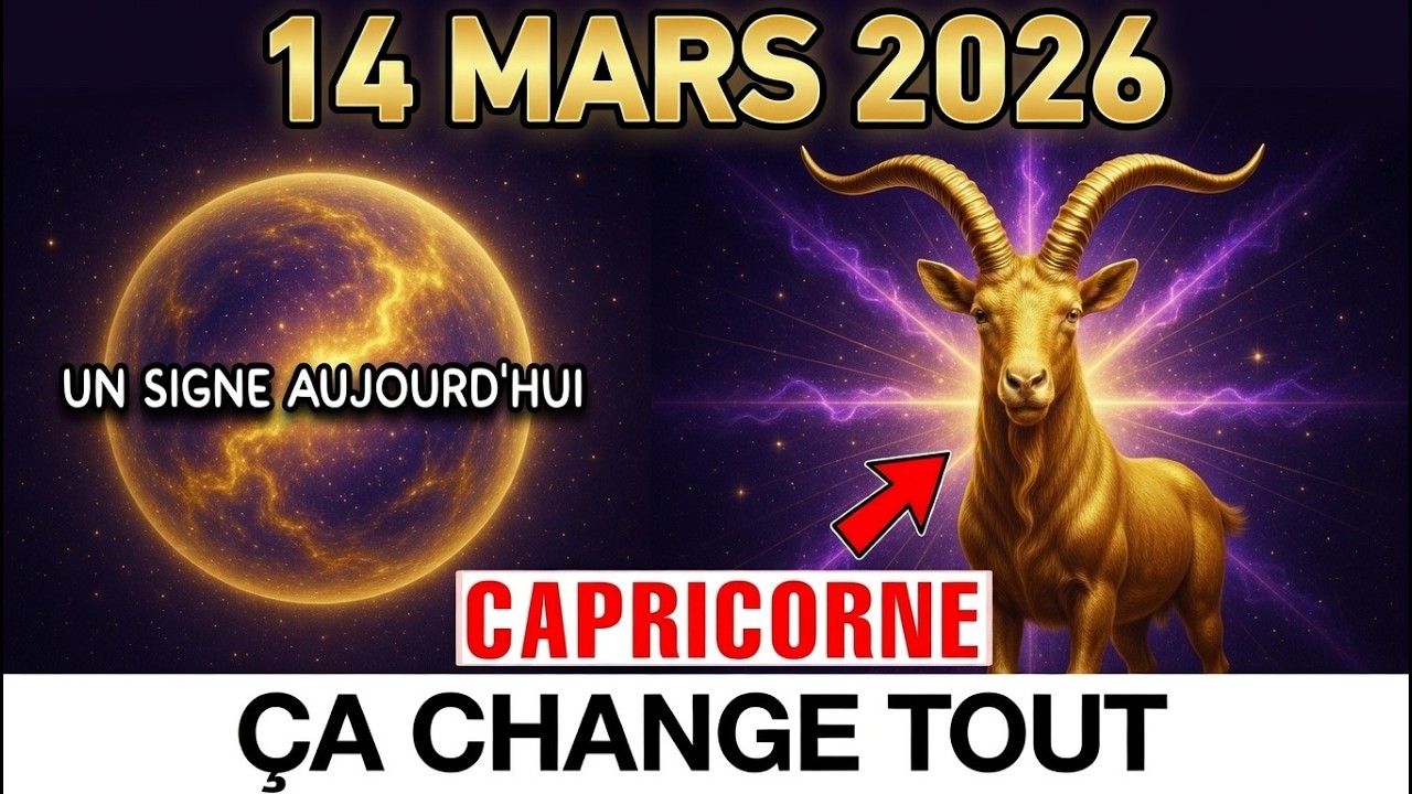 Capricorne, 14 mars 2026 ⚠️ Un signe discret change votre destin aujourd'hui