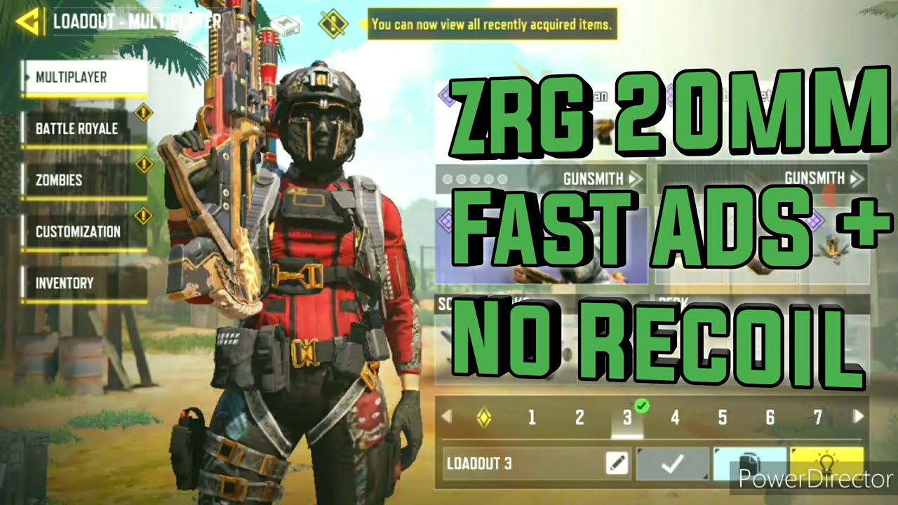 ZRG 20mm best gunsmith build setup Cod mobile | zrg 20mm best attachment loadout codm | quick scope