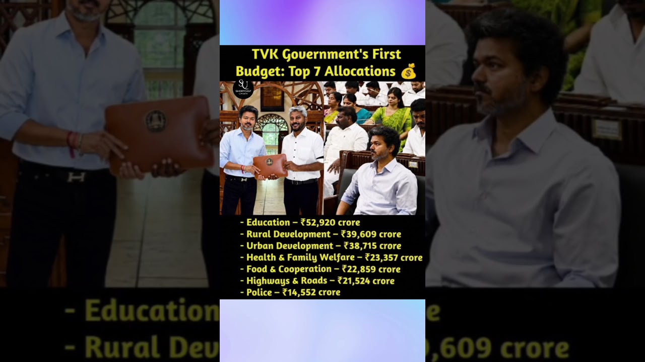 TVK Government's First Budget#cmvijay#trending #ytshorts