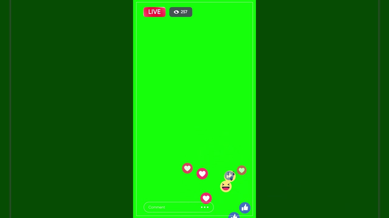 Live Stream Emojis Overlay | Vertical Green Screen (Free to Use)