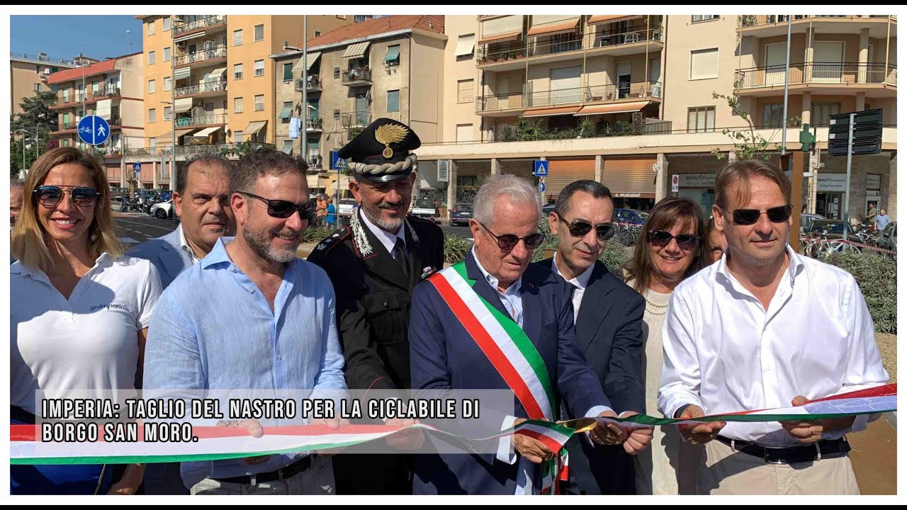 Imperia, taglio del nastro per la ciclabile di Borgo San Moro il sindaco Claudio Scajola